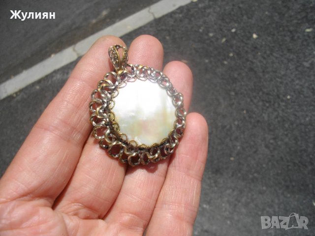 СТАРА ВИСУЛКА СЪС СЕДЕФ, снимка 3 - Антикварни и старинни предмети - 37475655