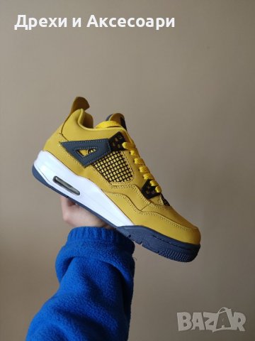 Nike Air Jordan 4 Retro Lightning Yellow Pikachu Нови Кецове Обувки Маратонки Размер 39 , снимка 10 - Кецове - 38295780
