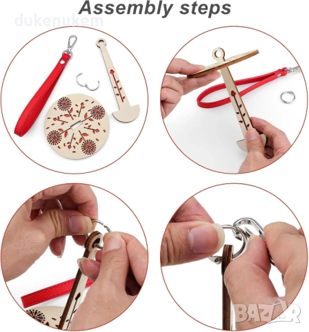 Дървен държач за прежда, за китка – 10 см, въртящ се на 360°, снимка 4 - Други - 51820432