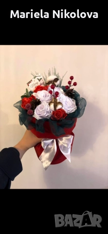 Коледен букет вечен, снимка 2 - Коледни подаръци - 52702958