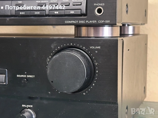 Рядък Винтидж Стерео Комплект SONY: Усилвател TA-F319R & CD Плеър CDP-591, снимка 7 - Аудиосистеми - 54169406