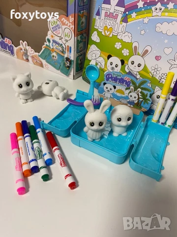 Комплект за оцветяване - 3 в 1 - фигури, куфарче, флумастери, снимка 11 - Образователни игри - 51187721