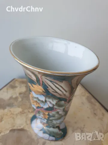 Temptation 18см/китайска елипсовидна ръчно рисувана порцеланова ваза, снимка 3 - Вази - 49028285