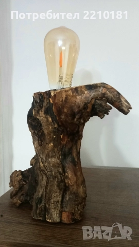 Настолна лампа дърво, снимка 11 - Настолни лампи - 52847367