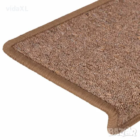 vidaXL Изтривалки за стълби, 30 бр., 65x21x4 см, кафяви, с правоъгълен кант, снимка 7 - Изтривалки - 56147153