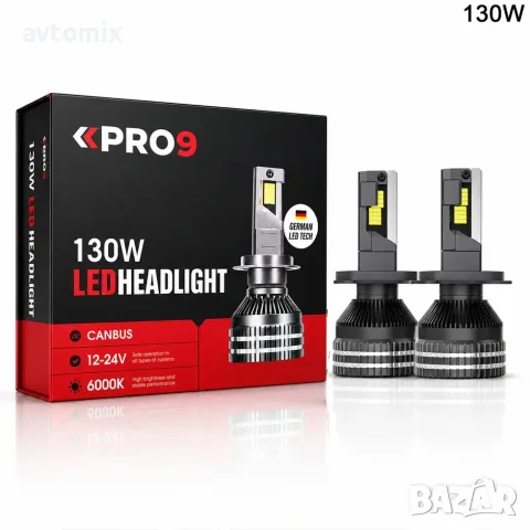 LED крушки PRO9 H4 130W 6000K 18000lm 12-24V