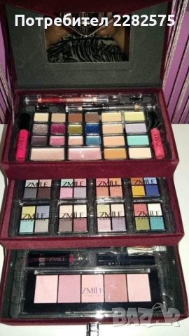 Червено кадифе. Куфарче с гримове с немско качество , снимка 4 - Комплекти и лотове - 38881777