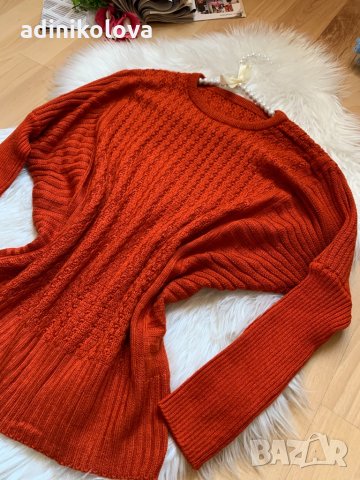 Керемиден пуловер, снимка 2 - Блузи с дълъг ръкав и пуловери - 30737781