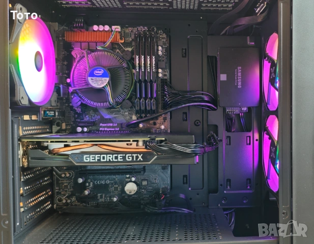 Геймърски компютър i7/GTX 1660 Super/32GB DDR4/512GB NVMe/4TB HDD/500W НОВО и Подарък Монитор Lenovo, снимка 7 - Геймърски - 54331350