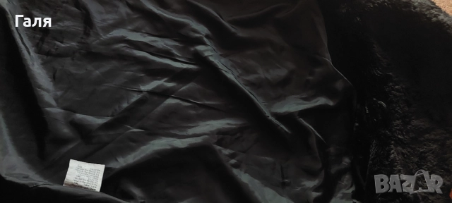 Черно пухено палто размер М/Л, снимка 5 - Палта, манта - 52127160