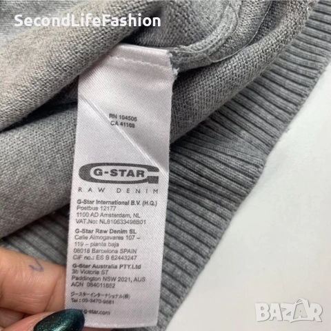 Дамски пуловер с V-образно деколте G-Star Raw Just The Product, размер M, снимка 3 - Блузи с дълъг ръкав и пуловери - 52796494