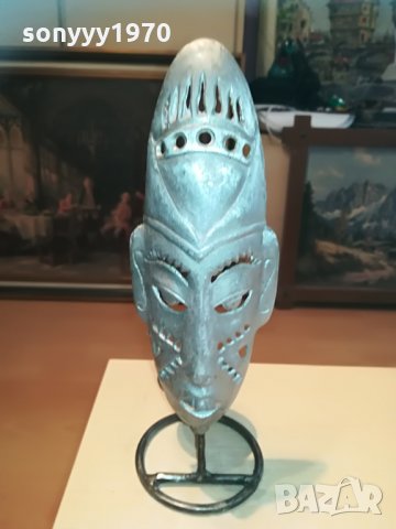 МЕТАЛНА МАСКА-СВЕЩНИК-32Х11СМ-ВНОС ШВЕИЦАРИЯ, снимка 8 - Колекции - 30009328