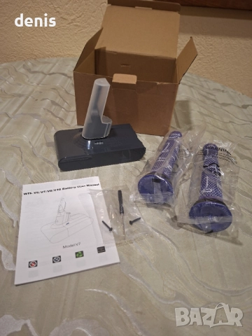 Батерия за прахосмукачка Dyson V8, 6000 mAh, включва филтри преди и след двигателя, четка и инструме, снимка 4 - Прахосмукачки - 52740171
