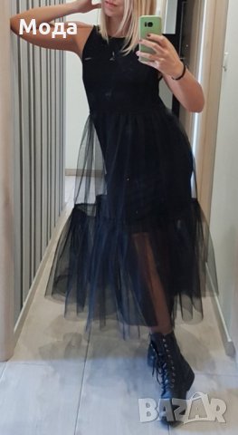 Рокля с тюл ПО ВАШИ РАЗМЕРИ, снимка 2 - Рокли - 30585169