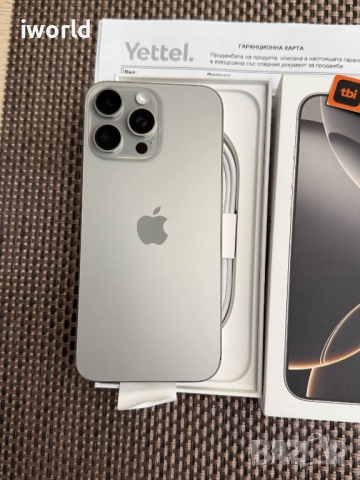 НОВ‼️ Гаранция‼️ iPhone 16 PRO MAX ⚠️Лизинг от 78лв/м ⚠️ 256 Natural titanium, снимка 4 - Apple iPhone - 52576021