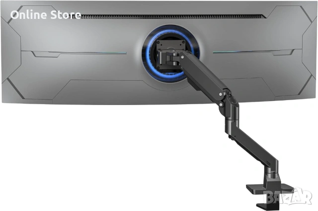 BEWISER рамо за ултраширок монитор 34"–49" до 20 кг – регулируемо с газова пружина
