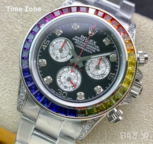 Rolex Cosmograph Daytona 40mm White Gold "Rainbow" Automatic Дамски / Унисекс Различни Варианти, снимка 3 - Дамски - 54047440