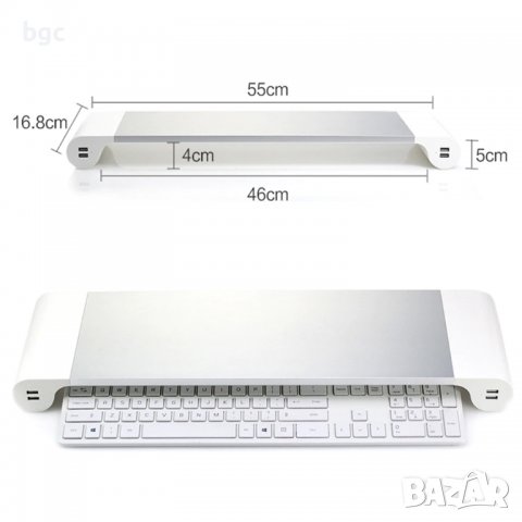 Алуминиева Стойка за Лаптоп/Монитор за Бюро Apple iMac  / Лаптоп MacBook Pro AiR за работно бюро, снимка 3 - Лаптоп аксесоари - 38400087