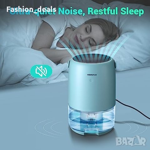 Нов INKBIRD Портативен Обезвлажнител 1100мл - 7 LED Цвята Тих Режим