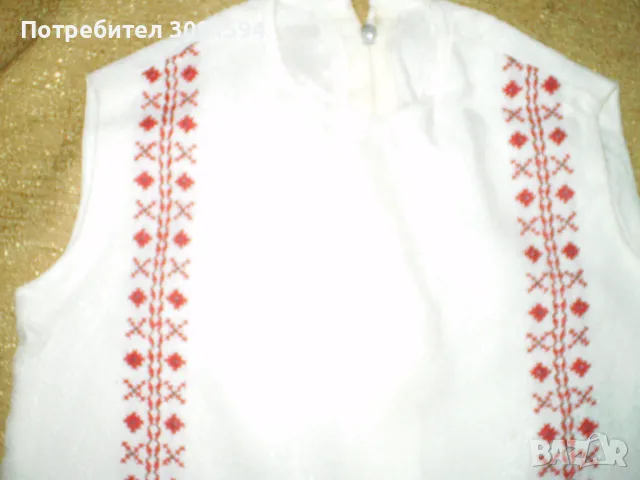 Ретро ръчно бродирано детска рокля червена бродерия, снимка 6 - Други ценни предмети - 50415012