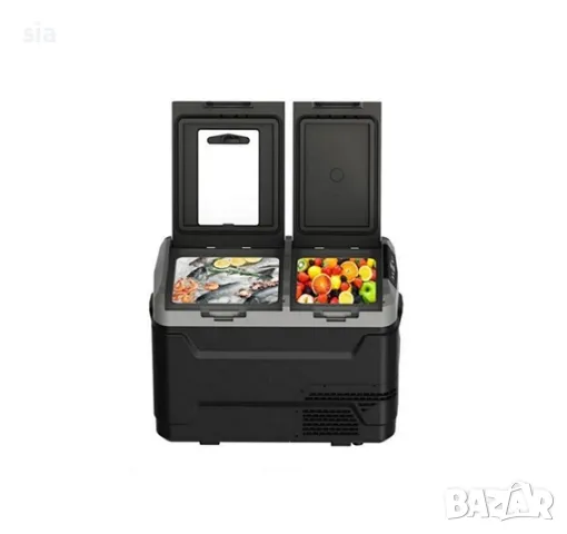 Хладилник с компресор+ фризер, за каравани, кемпери, автомобили, 12-24-220V, 3 размера, 2 отделения, снимка 3 - Хладилни чанти - 49176572