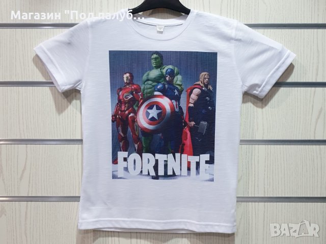 Нова детска тениска с трансферен печат FORTNITE, звезда