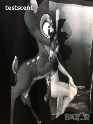 €450 Автентична мъжка тениска Givenchy Bambi Print Monochrome L Large Black, снимка 6 - Тениски - 47461553