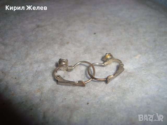 СТАРИ ПОСРЕБРЕНИ РЕТРО - ВИНТИДЖ КРИСТАЛНИ КЛАСИЧЕСКИ МОДЕЛ ОБЕЦИ от НЕРЪЖДАЕМА СТОМАНА 18694, снимка 3 - Обеци - 37793695