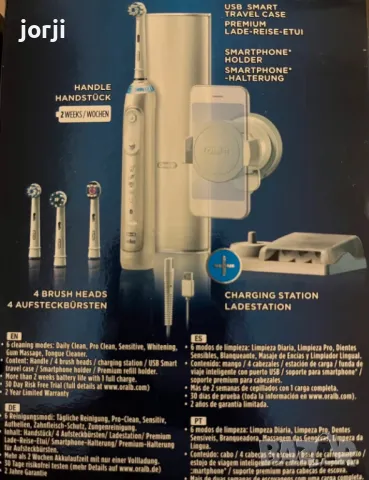 Електрическа четка за зъби Oral-B Genius X 10000N с Travel Case, снимка 2 - Други - 48509935