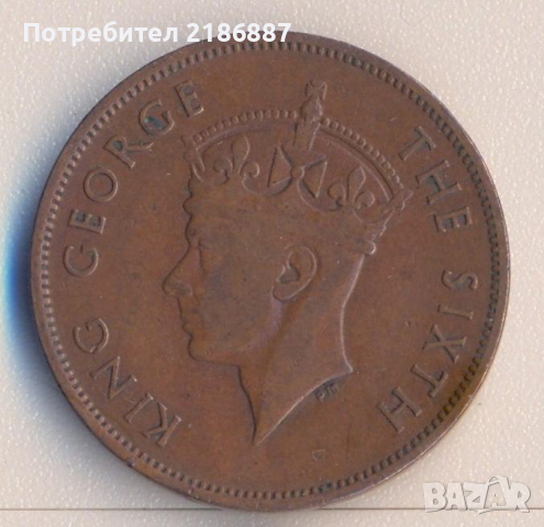 Британски Хондурас = Белиз 1 цент 1949 година, тираж 100 хиляди, снимка 2 - Нумизматика и бонистика - 44743910
