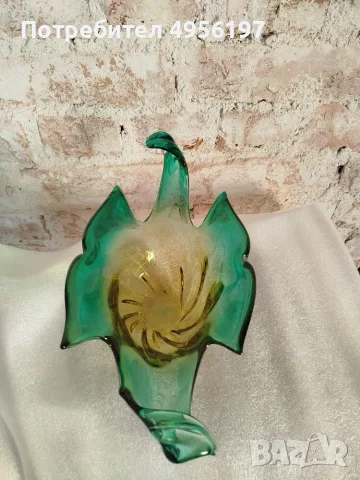 Murano стъкло фруктиера , снимка 5 - Антикварни и старинни предмети - 56200534