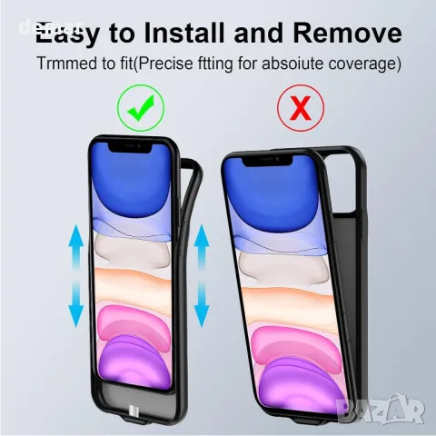 Калъф с батерия YISHDA за iPhone 11  (6,1 инча), 7000mAh, черен, снимка 3 - Калъфи, кейсове - 49128477