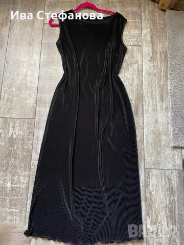 Нова дълга ежедневна черна рипс плисе еластична рокля рипс 44 нолер , снимка 11 - Рокли - 37612454
