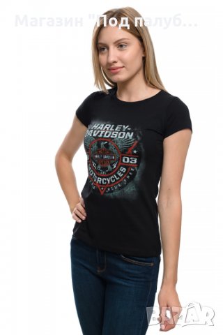 Нова дамска тениска с дигитален печат MOTOR HARLEY DAVIDSON, мотори, снимка 5 - Тениски - 29964854