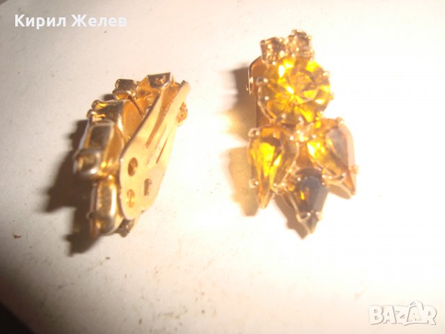 АРТ ДЕКО СТАРИННИ ОБЕЦИ с ФАСЕТИРАНИ ГОЛЕМИ ЦИТРИНИ КЛИПС ОБЕЦИ ПОЗЛАТЕНИ 17598, снимка 12 - Антикварни и старинни предмети - 31263238