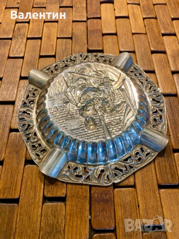 #1206# Голям пепелник. Винтидж. Посребрена. От Холандия., снимка 2 - Други - 50685034