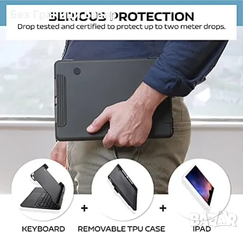 Нова Безжична клавиатура за iPad Pro 9.7/Air 2 с многоцветна подсветка, снимка 4 - Друга електроника - 47385253