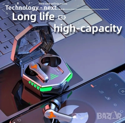 Безжични слушалки N35 TWS Gaming Earbuds Game mode, снимка 2 - Bluetooth слушалки - 52880486