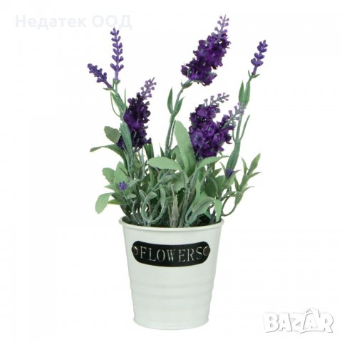 Изкуственa декоративнa лавандула в саксия, 9х25см