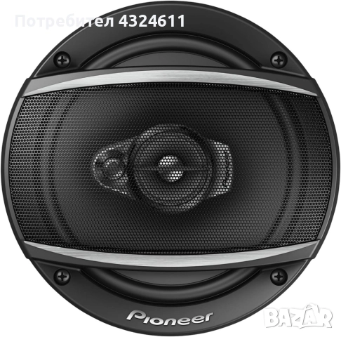 Авто тонколони Pioneer TS-A1671F, 3-лентови Full Range, 6.5", 320W Max / 70W RMS, Черни, Комплект 2 