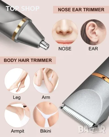 Personal Groomer Bikini Trimmer, Тример, USB акумулаторна IP7X Водоустойчив, снимка 3 - Друга електроника - 49105110