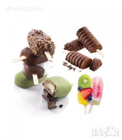 3211 Силиконова форма за сладолед на клечка, снимка 12 - Форми - 34230836