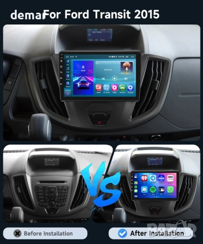 Rimoody 2G 64G Android стерео радио за Ford Transit 2015-2019, 9 инча, снимка 4 - Аксесоари и консумативи - 52964412