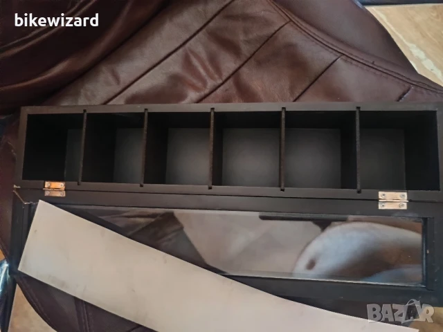 Дървена кутия за чай 43 см на 9 см. с 6 отделения НОВА ЧЕТЕТЕ ОПИСАНИЕТО, снимка 3 - Аксесоари за кухня - 51351548