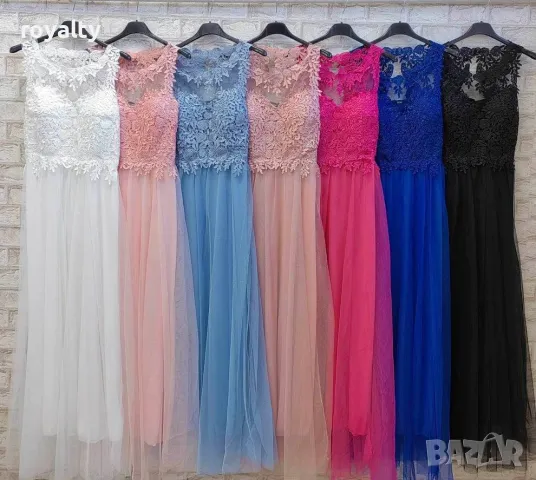 Тюлена рокля в четири цвята, снимка 4 - Рокли - 50414462