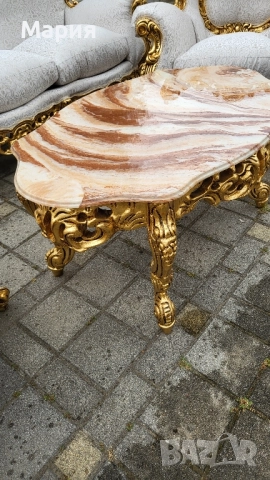 Италианска барокова холна гарнитура 036, снимка 8 - Дивани и мека мебел - 51882361