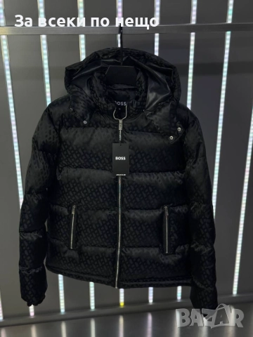 Hugo Boss Мъжко Черно Зимно Яке С Качулка Хуго Бос Код A973