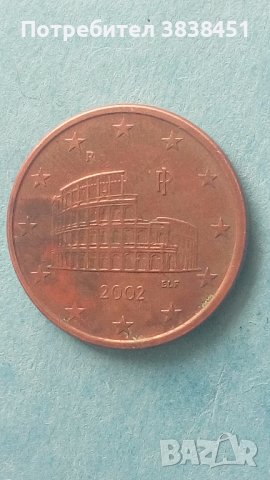 5 Euro Cent 2002 года Италия, снимка 2 - Нумизматика и бонистика - 42717167