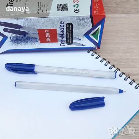 3018 Син химикал с капачка Xin Si Wei Tre-Madee, 1.0mm, снимка 4 - Ученически пособия, канцеларски материали - 37817073