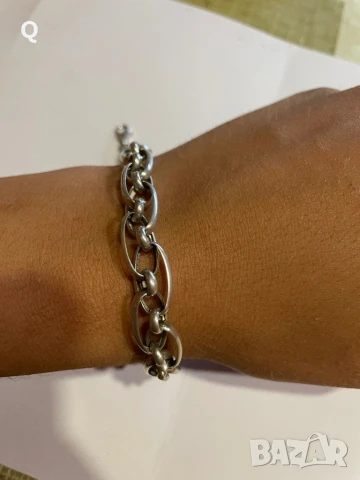 Сребърна мъжка гривна, проба 925 (21), снимка 2 - Гривни - 51110000